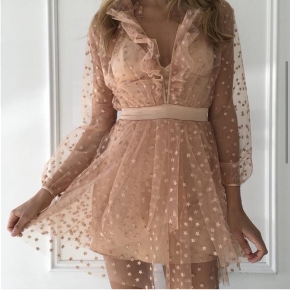 For Love And Lemons Peach Starlet Mini Dress Rare - Picture 3 of 14